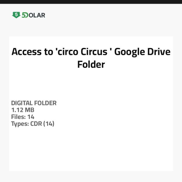 الوصول إلى مجلد 'circo - Circus_' على Google Drive