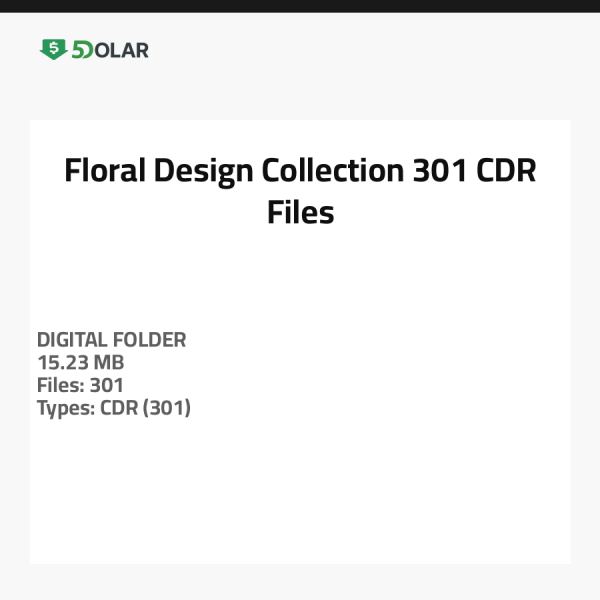 مجموعة تصميم الزهور - 301 ملف CDR