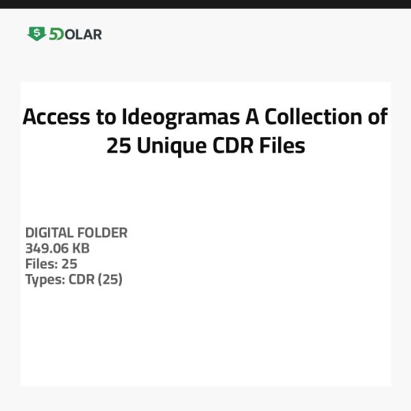 الوصول إلى Ideogramas - مجموعة من 25 ملف CDR فريد