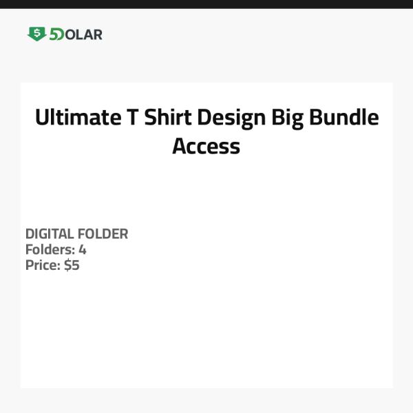 حزمة تصميم تي شيرت النهائية الكبيرة