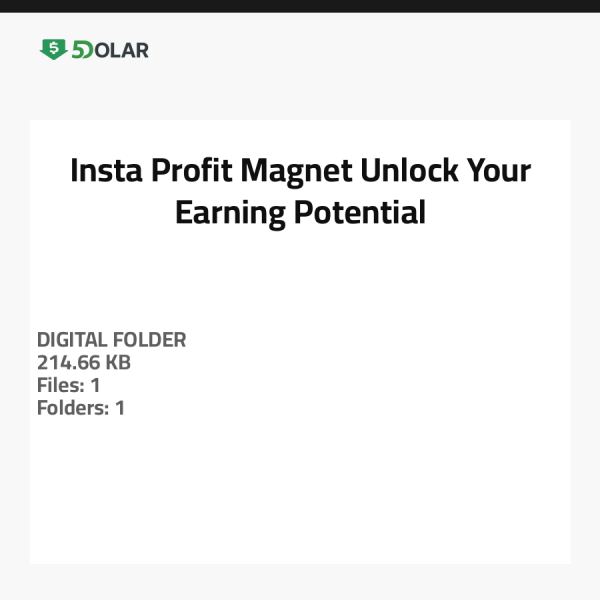 Insta Profit Magnet - Entfesseln Sie Ihr Verdienstpotenzial