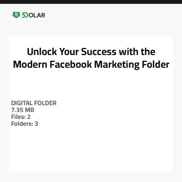 Entfesseln Sie Ihren Erfolg mit dem modernen Facebook-Marketing-Ordner