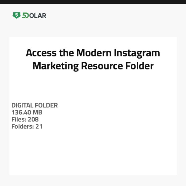 Zugriff auf den modernen Instagram-Marketing-Ressourcenordner