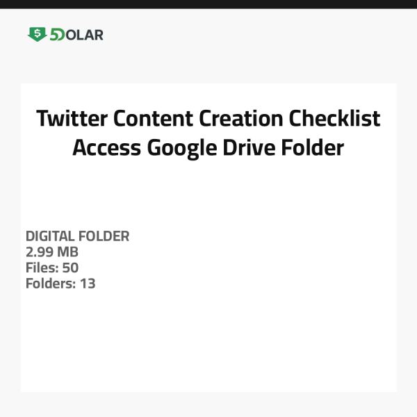 Twitter-Inhaltserstellungs-Checkliste - Zugriff auf Google Drive-Ordner