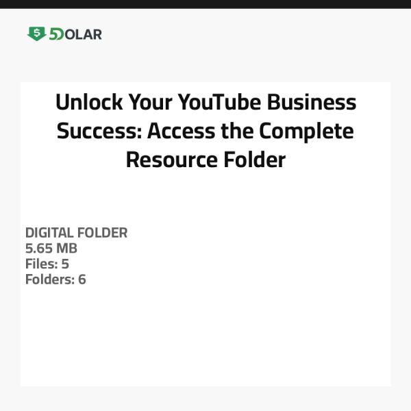 Entfesseln Sie Ihren YouTube-Geschäftserfolg: Zugriff auf den kompletten Ressourcenordner