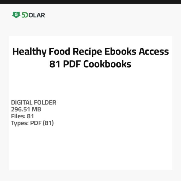 Gesunde Rezept Ebooks - Zugriff auf 81 PDF Kochbücher