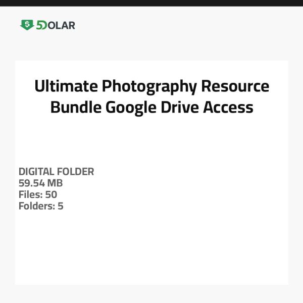 Ultimatives Fotografie-Ressourcenpaket - Google Drive Zugriff
