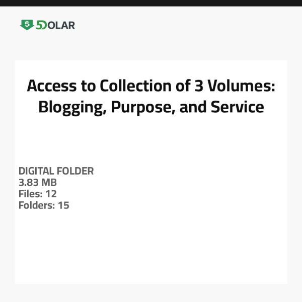 Zugang zur Sammlung von 3 Bänden: Blogging, Zweck und Dienst