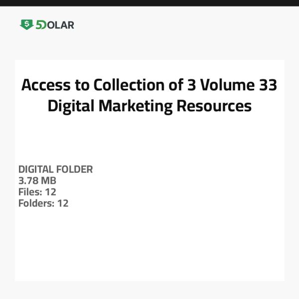Zugang zur Sammlung von 3 Volumen 33 - Digitale Marketingressourcen