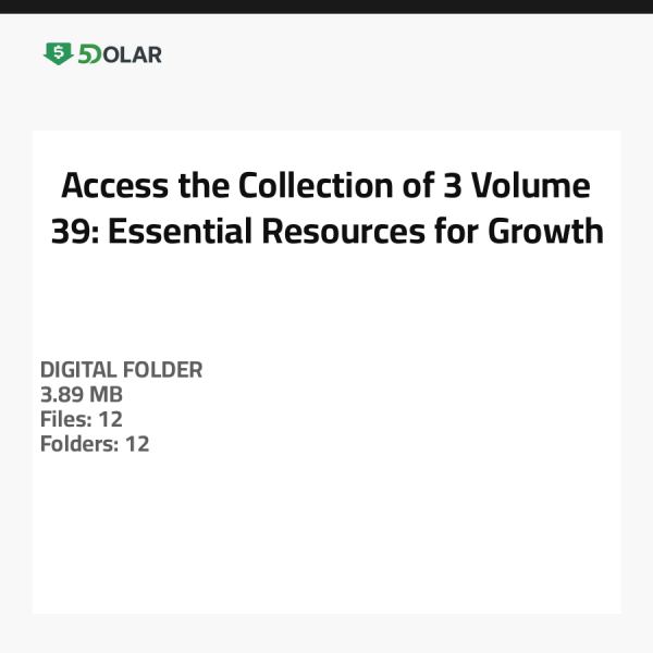 Zugriff auf die Sammlung von 3 Volume 39: Wesentliche Ressourcen für Wachstum