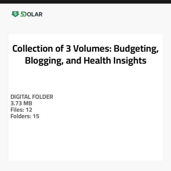 مجموعة من 3 مجلدات: الميزانية، التدوين، ورؤى الصحة