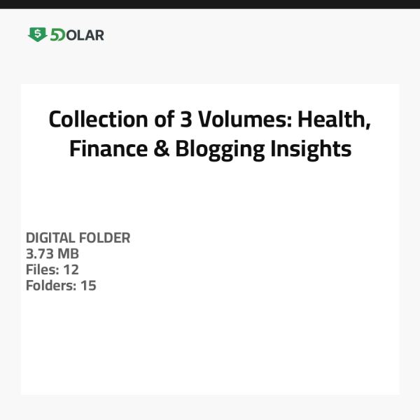 مجموعة من 3 مجلدات: رؤى الصحة والمالية والتدوين