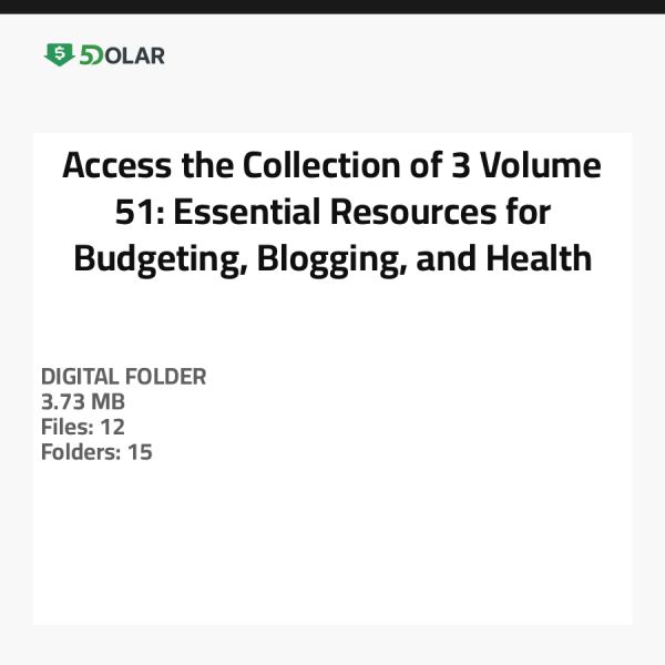 الوصول إلى مجموعة 3 المجلد 51: الموارد الأساسية للتخطيط المالي، التدوين، والصحة