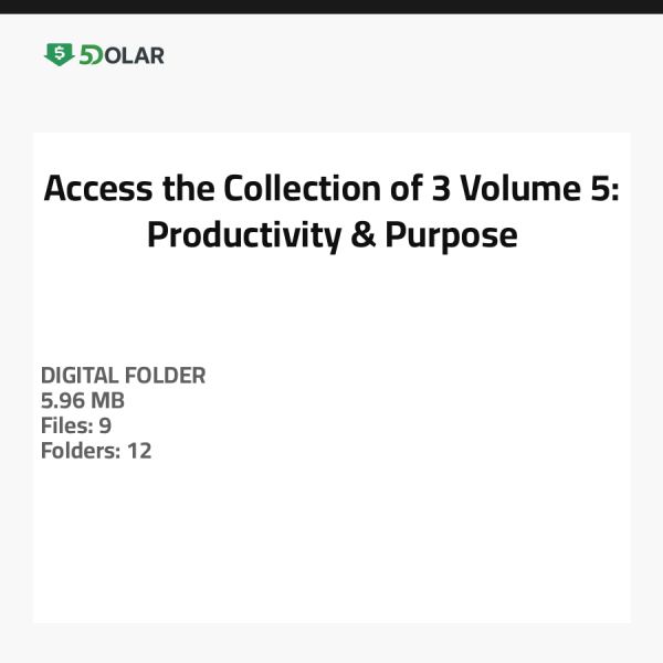 الوصول إلى مجموعة 3 المجلد 5: الإنتاجية والهدف