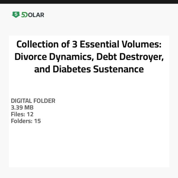 مجموعة من 3 مجلدات أساسية: ديناميات الطلاق، مدمر الديون، ودعم السكري