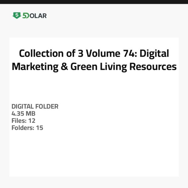 Sammlung von 3 Band 74: Digitale Marketing- & Umweltressourcen