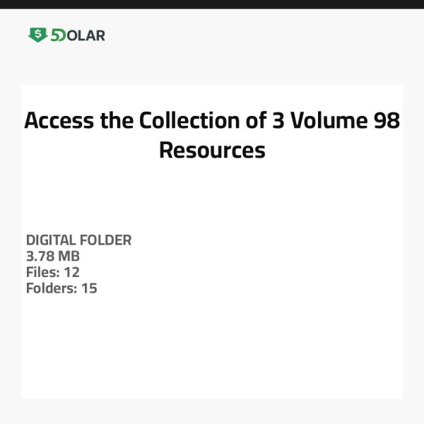 Zugriff auf die Sammlung von 3 Volumen 98 Ressourcen