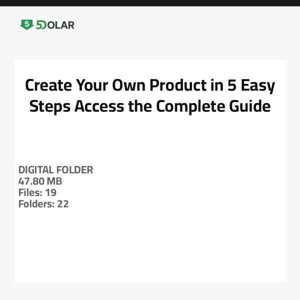 أنشئ منتجك الخاص في 5 خطوات سهلة - الوصول إلى الدليل الكامل