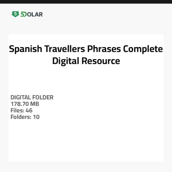 Spanische Reisenden Phrasen - Vollständige digitale Ressource