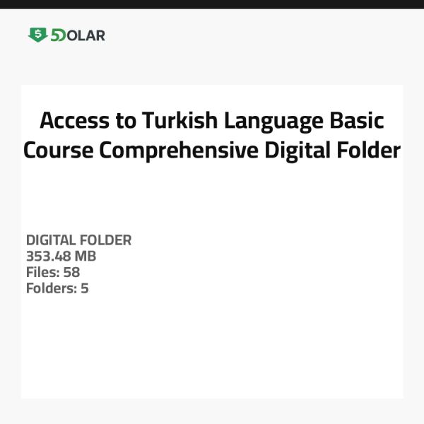 Zugang zum Türkisch Sprach Grundkurs - Umfassender Digitaler Ordner