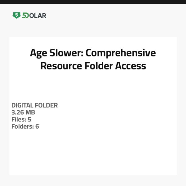 تباطؤ الشيخوخة: الوصول إلى مجلد الموارد الشامل