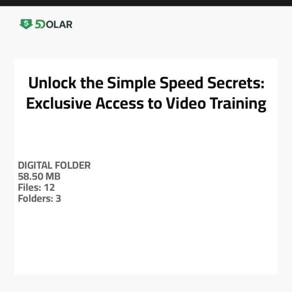 Entdecken Sie die einfachen Geschwindigkeitsgeheimnisse: Exklusiver Zugang zum Video-Training
