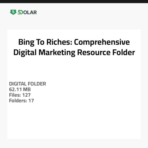 بينغ إلى الثروات: مجلد شامل لموارد التسويق الرقمي