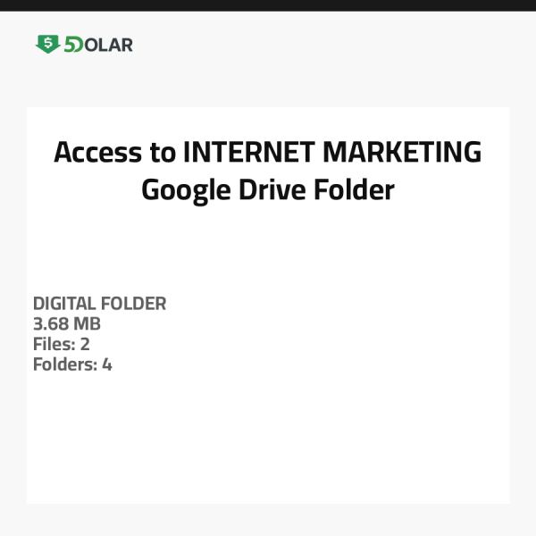 Access to INTERNET MARKETING Google Drive Folder