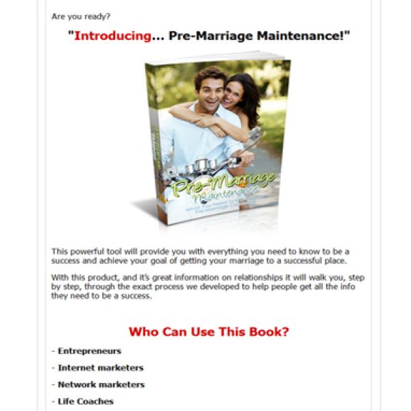 Pre-Marriage Maintenance Resource Folder Access