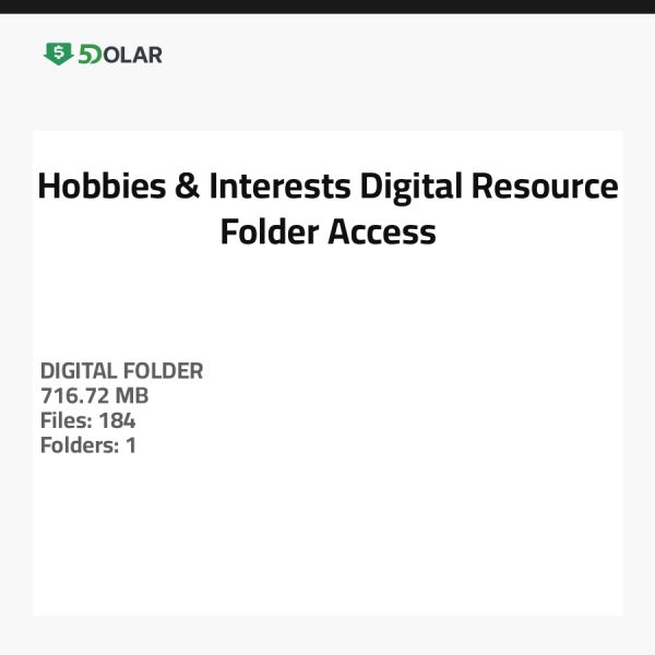 Hobbies & Interests Digital Resource Folder Access