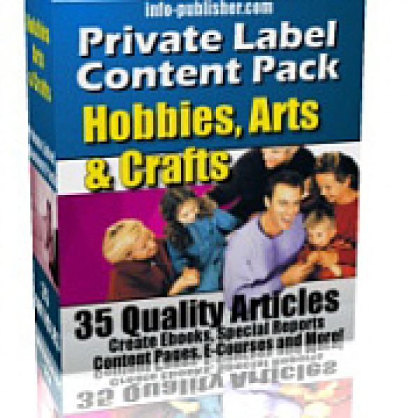 PLR Content Pack: Hobbies and Crafts Access
