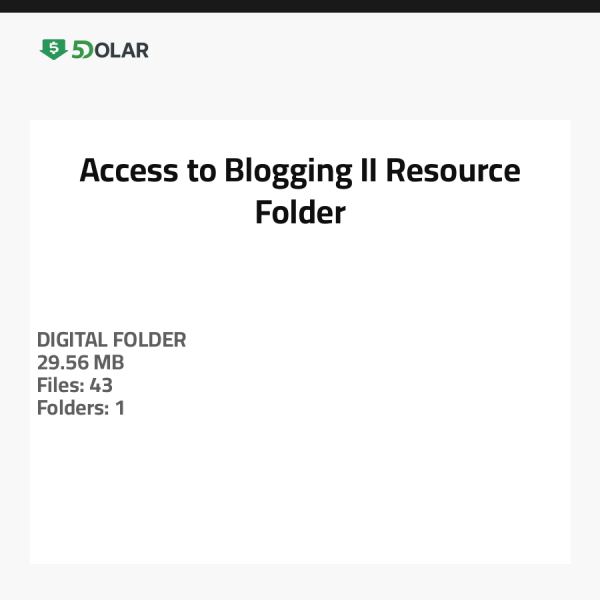 Access to Blogging II Resource Folder