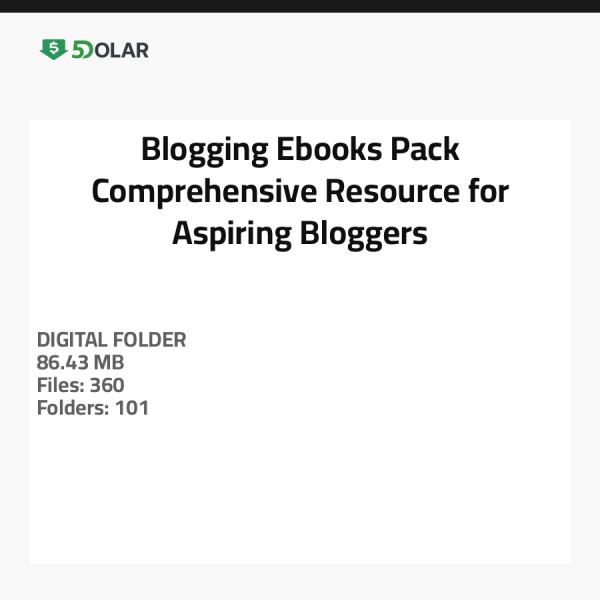Blogging Ebooks Pack - Comprehensive Resource for Aspiring Bloggers