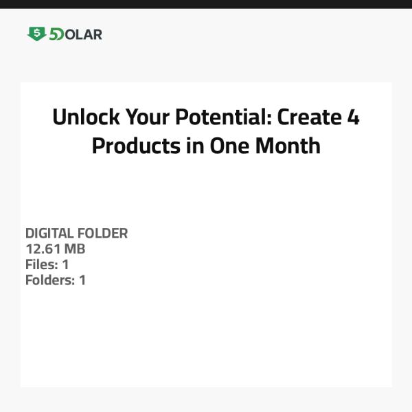 Unlock Your Potential: Create 4 Products in One Month