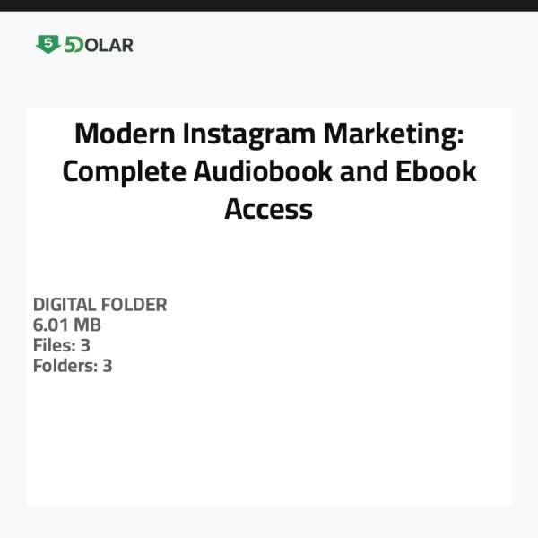 Modern Instagram Marketing: Complete Audiobook and Ebook Access