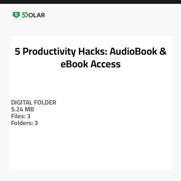 5 Productivity Hacks: AudioBook & eBook Access