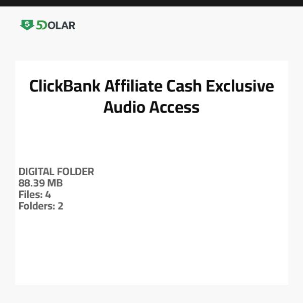 ClickBank Affiliate Cash - Exclusive Audio Access