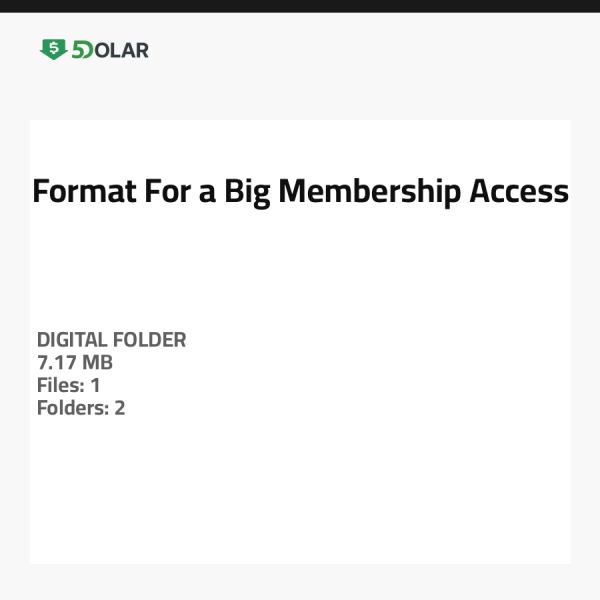 Format-For-a-Big-Membership Access