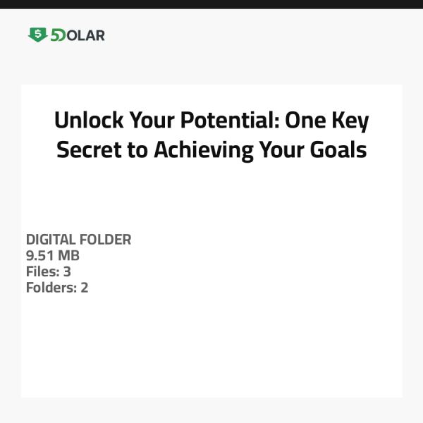 Unlock Your Potential: One-Key Secret to Achieving Your Goals