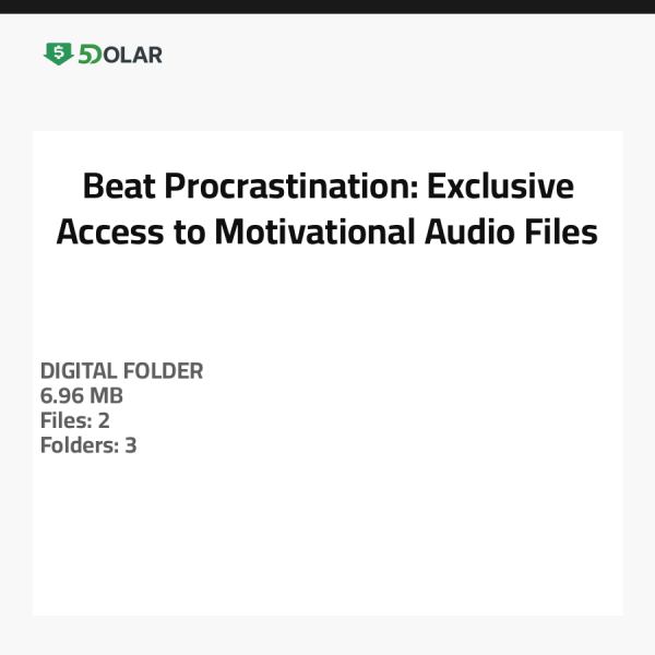 Beat Procrastination: Exclusive Access to Motivational Audio Files