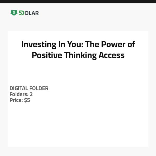 Investing In You: The Power of Positive Thinking Access