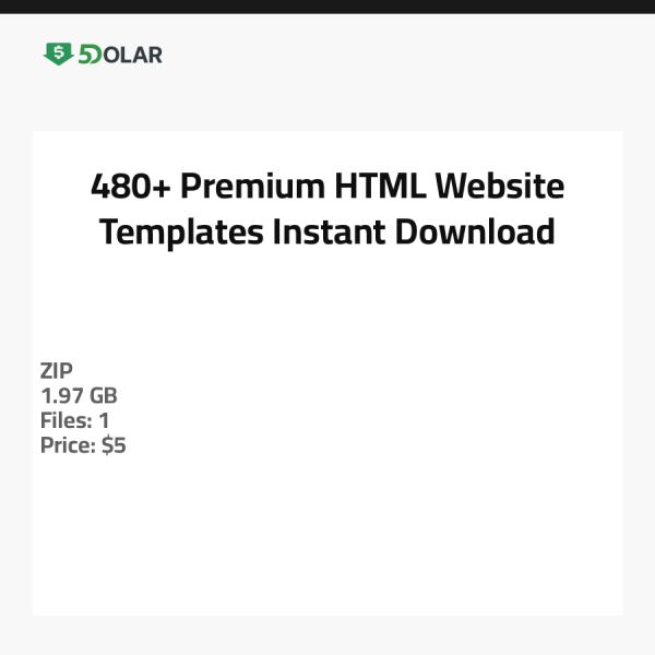 480+ Premium HTML Website Templates - Instant Download