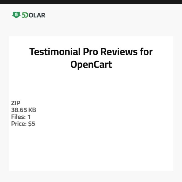 Testimonial Pro - Reviews for OpenCart