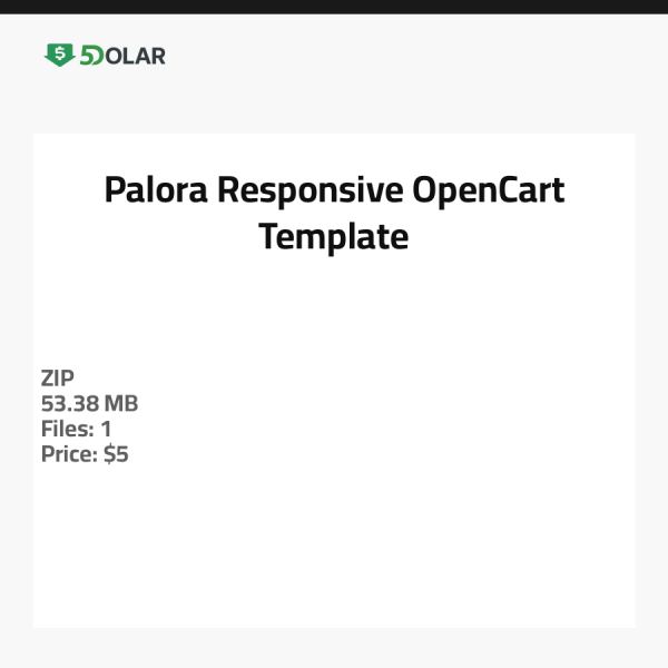 Palora - Responsive OpenCart Template