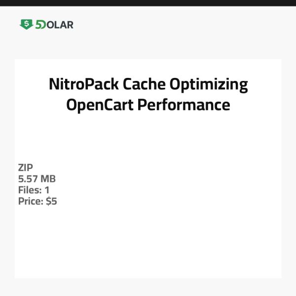 NitroPack Cache - Optimizing OpenCart Performance