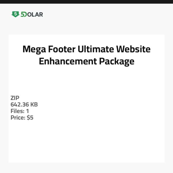 Mega Footer - Ultimate Website Enhancement Package