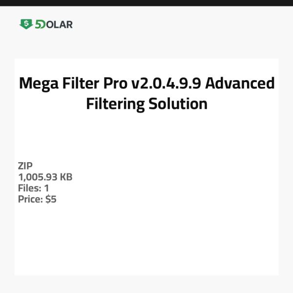 Mega Filter Pro v2.0.4.9.9 - Advanced Filtering Solution