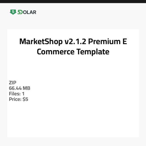 MarketShop v2.1.2 - Premium E-Commerce Template