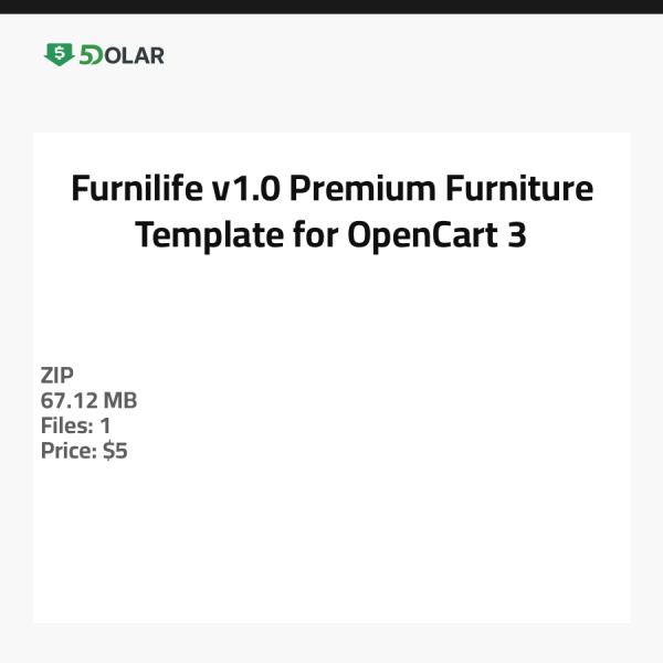Furnilife v1.0 - Premium Furniture Template for OpenCart 3