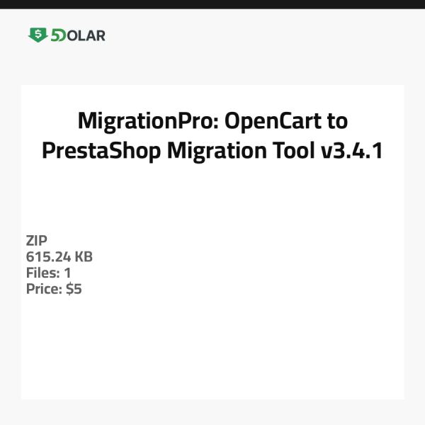 MigrationPro: OpenCart to PrestaShop Migration Tool v3.4.1